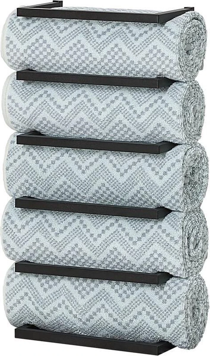 Sealskin Carré - Handdoekrek Groot - 12 X 24 X 48 Cm - Zwart 3 Sealskin Carré - Handdoekrek Groot - 12 X 24 X 48 Cm - Zwart