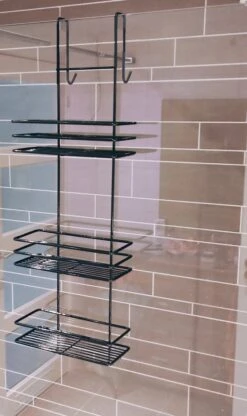 Ball Design Zwart Doucherek-3 Laags Hangend-Zonder Boren-Zwart -Merkloos Shop 712x1200 1