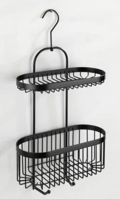 WENKO Doucherek 2-laags Classic Plus Black Mat Zwart - Doucherek Zonder Boren - Doucherek Hangend Zwart 16 WENKO Doucherek 2-laags Classic Plus Black Mat Zwart - Doucherek Zonder Boren - Doucherek Hangend Zwart -Merkloos Shop 728x1200