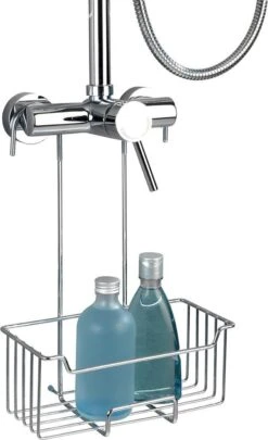 WENKO Doucherek Milo 25x36cm RVS Glanzend - Doucherek Zonder Boren - Doucherek Hangend -Merkloos Shop 732x1200