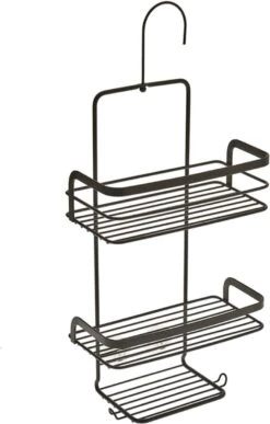 Tomado - Metaltex - Origin Line - Doucherek Met Haak - 23x12x38/47cm - Zwart -Merkloos Shop 765x1200 2