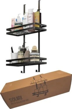 Souiri Doucherek - Stainless Doucherek - Zonder Boren - Doucherek Zwart - Doucherek Hangend - Badkamer Accessoires - RVS - 2 Laags 21 Souiri Doucherek - Stainless Doucherek - Zonder Boren - Doucherek Zwart - Doucherek Hangend - Badkamer Accessoires - RVS - 2 Laags -Merkloos Shop 798x1200 2