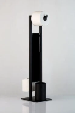 WENKO Toiletbutler Rivalta Zwart - Toiletborstel Met Houder, Toiletrolhouder En Reserverolhouder -Merkloos Shop 799x1200 8