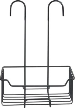 WENKO Doucherek Milo 25x36cm RVS Zwart - Doucherek Zonder Boren - Doucherek Hangend Zwart -Merkloos Shop 835x1200 1