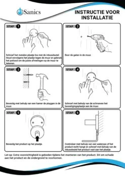Sanics Toiletrolhouder Zwart Met Klep - WC Rolhouder RVS Inclusief Montage Set - Closetrolhouder -Merkloos Shop 848x1200 4
