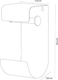 Sealskin Brix - Toiletrolhouder Dubbel - Zwart -Merkloos Shop 878x1200