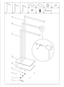 Sealskin Tube - Handdoekrek 3-armig Vrijstaand - Chroom -Merkloos Shop 888x1200 1