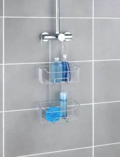 WENKO Doucherek Milo 2-laags 25x55cm RVS Glanzend - Doucherek Zonder Boren - Doucherek Hangend -Merkloos Shop 914x1200 1