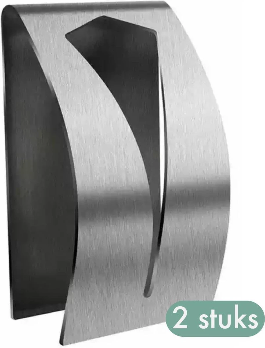 RVS Handdoekhouder 2 Stuks - Zelfklevend - Design Handdoek / Theedoek Klem - Handdoek Klem - Handdoek Haak 3 RVS Handdoekhouder 2 Stuks - Zelfklevend - Design Handdoek / Theedoek Klem - Handdoek Klem - Handdoek Haak