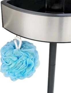 WENKO Telescopisch Doucherek Big Black 3-laags Met Spiegel Zilver/zwart - Bevestigen Zonder Boren -Merkloos Shop 915x1200