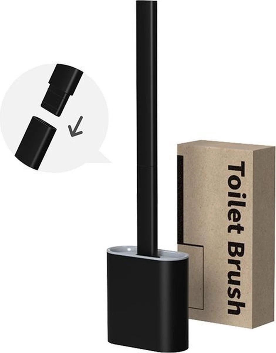 Merkloos WC Borstel Met Houder Zwart - Zwarte Toiletborstel - Duurzame Wc Borstel - Duurzame Toiletborstel 3 Merkloos WC Borstel Met Houder Zwart - Zwarte Toiletborstel - Duurzame Wc Borstel - Duurzame Toiletborstel