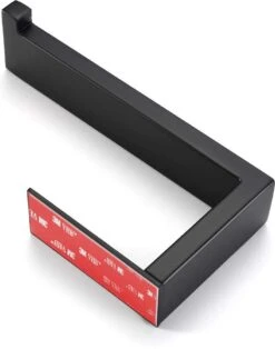 DesignX 3M™ Toiletrolhouder Zonder Boren Zwart Zelfklevend - WC Rolhouder - Matte - Papier - Houder - Incl. 3M Plakstrip -Merkloos Shop 944x1200