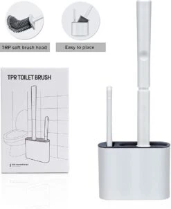 Merkloos WC Borstel Met Houder | WC Borstel | Vrijstaand | Flexibel | Wit | Inclusief Ophangsysteem En Gratis Borsteltje -Merkloos Shop 982x1200 2