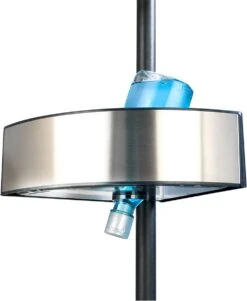 WENKO Telescopisch Doucherek Big Black 3-laags Met Spiegel Zilver/zwart - Bevestigen Zonder Boren -Merkloos Shop 984x1200 1